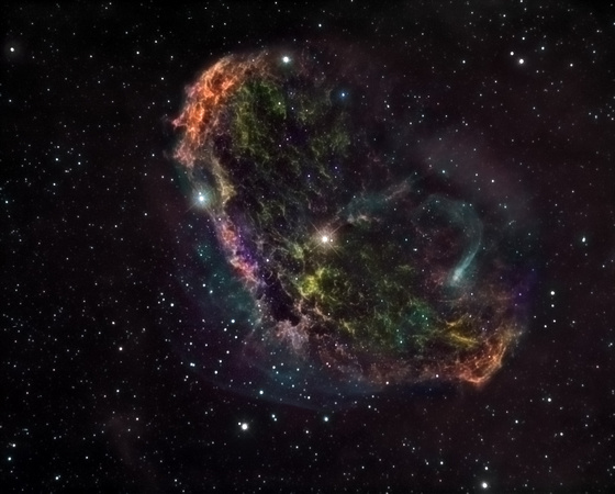 NGC 6888 Crescent Nebula Bi-Colour
