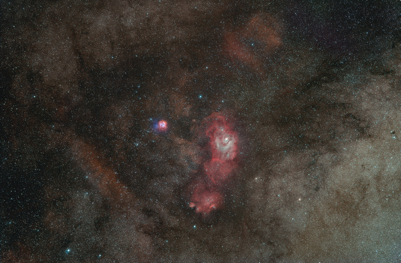 Widefield image of the Lagoon Nebula in Sagittarius